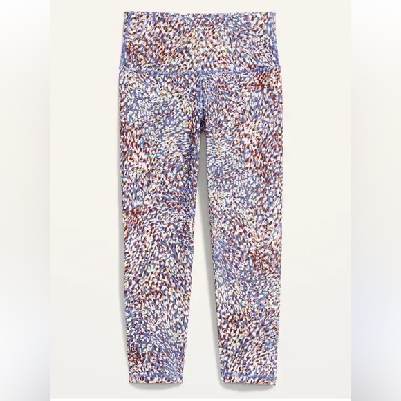 OLD NAVY High Waisted PowerPress Crop Leggings  Small NEW! - Picture 1 of 7